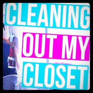I’m cleaning out my closet! Haha